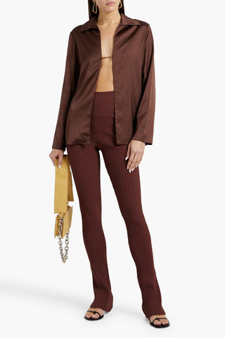 JACQUEMUS EMBELLISHED SATIN TOP - Size 38