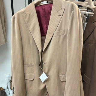 Brunello Cucinelli Subtle Herringbone Single-Breasted Blazer - Tan