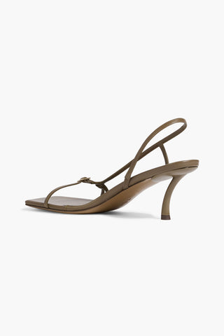 TIBI KENDRICK BUCKLED LEATHER SLINGBACK SANDALS - Size 36.5