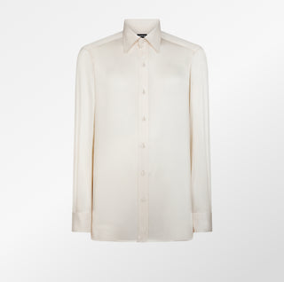 Tom Ford Silk Point-Collar Dress Shirt