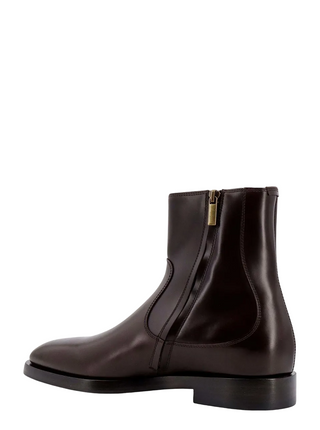 Brunello Cucinelli Mens Leather Ankle Boots in Brown