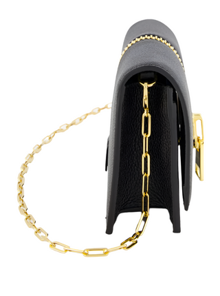 Tom Ford Pebbled Leather Vertical Zip Chain Wallet