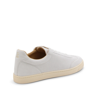 Brunello Cucinelli Perforated Suede Low-Top Sneakers with Contrast Sole