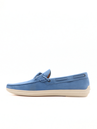Tods Pebbled Leather Laccetto Driving Loafers Light Marlin Blue