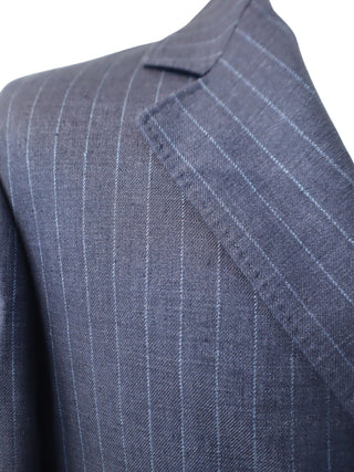 Brunello Cucinelli Textured Pinstriped Three-Button Blazer