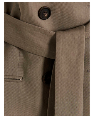 Brunello Cucinelli Linen Blend Double-Breast Belted Vest