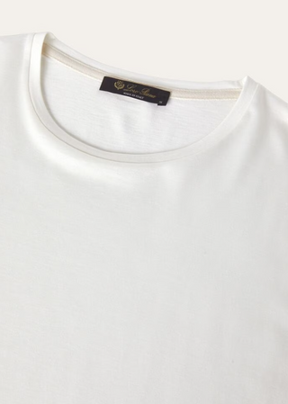 LORO PIANA Soft Cotton Crew-Neck T-Shirt White
