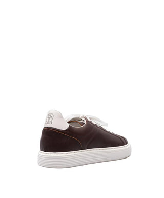 Brunello Cucinelli Brunello Cucinelli Leather Low-Top Sneakers with Contrast Sole