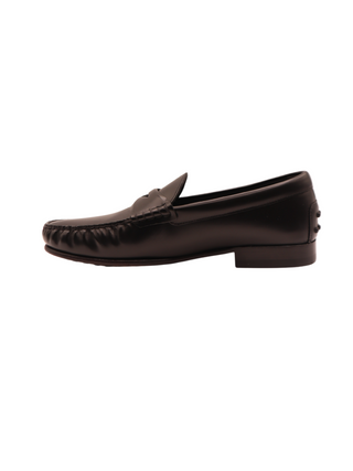 Tods Leather Ruched Moccasin Penny Loafers