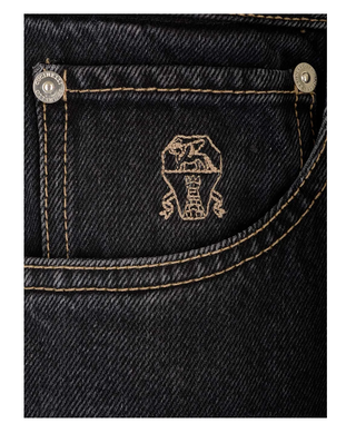 Brunello Cucinelli Brunello Cucinelli Dark Wash Denim Panel-Knee Trousers