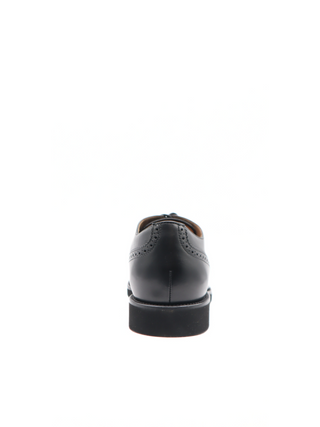 Tods Polished Leather Lace-Up Wingtip Derby Shoes Black