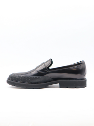 Tods Leather Penny Loafers with Rubber-Edged Toe