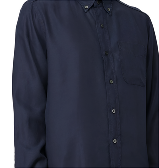 Tom Ford Cotton Button-Down Shirt Navy