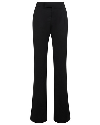 Tom Ford Crepe High-Waist Flared Trousers Black