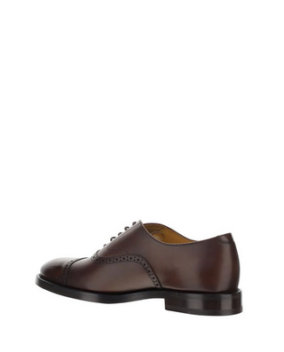 Brunello Cucinelli Polished Leather Brogue Cap-Toe Oxford