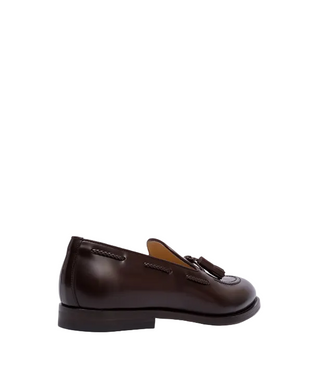 Brunello Cucinelli Brown leather loafers with tassels