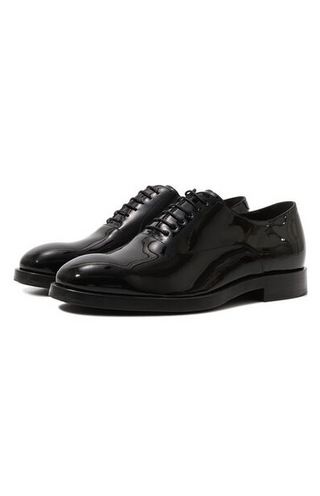 Brunello Cucinelli Patent Leather Laced Oxford Shoes