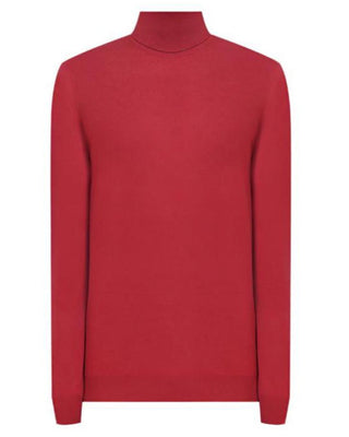 Brunello Cucinelli Fine Knit Turtleneck Sweater in Red