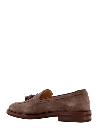 Brunello Cucinelli Mens Tassel Loafers in Brown