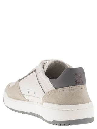 Brunello Cucinelli Brunello Cucinelli Leather Color-Block Low-Top Sneakers