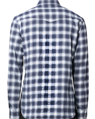 Tom Ford Plaid Snap-Button Western Shirt