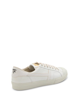 Tom Ford White Patent Leather Low-Top Sneakers