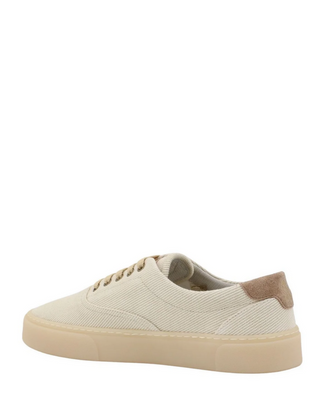 Brunello Cucinelli Ribbed Canvas Low-Top Sneakers with Gum Sole