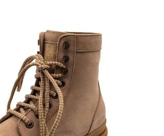Brunello Cucinelli Suede Lace-Up Combat Boots with Lug Sole