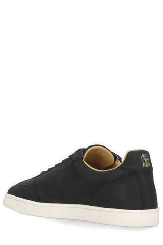 Brunello Cucinelli Pebbled Leather Lace-Up Low-Top Sneakers