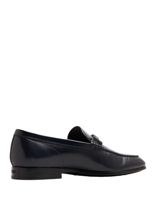 Tods Mens Leather Loafers in Navy