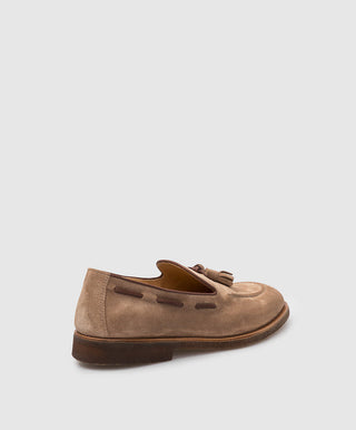 Brunello Cucinelli Suede Tassel Loafers Brown