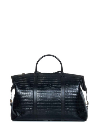 Tom Ford Croc-Stamped Leather Holdall with Detachable Strap