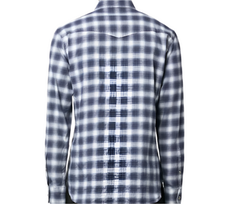 Tom Ford Plaid Snap-Button Western Shirt