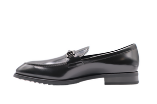 Tods Polished Leather Buckle Loafers Black