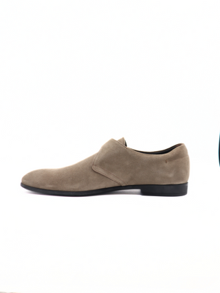 Tods Suede Single Buckle Monk Strap Loafers