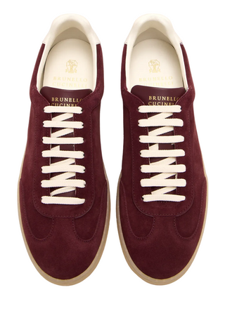 Brunello Cucinelli Mens Sneakers in Burgundy