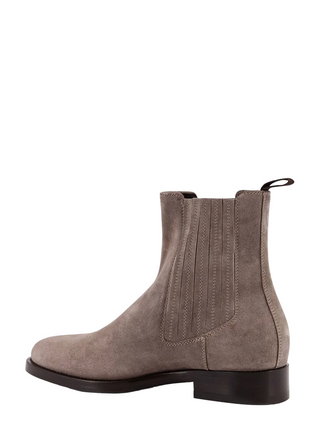 Brunello Cucinelli Chelsea Boot Suede Ankle Boots In Brown