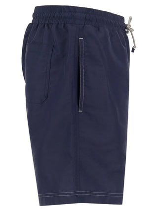 Brunello Cucinelli Drawstring Logo-Embroidered Swim Trunks