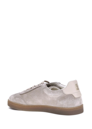 Brunello Cucinelli Logo Printed Low-Top Sneakers In Light Brown