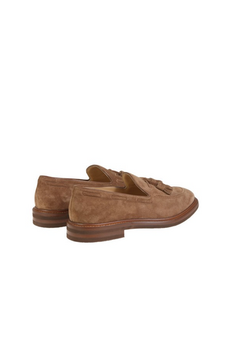 Brunello Cucinelli Suede Moccasins In Brown