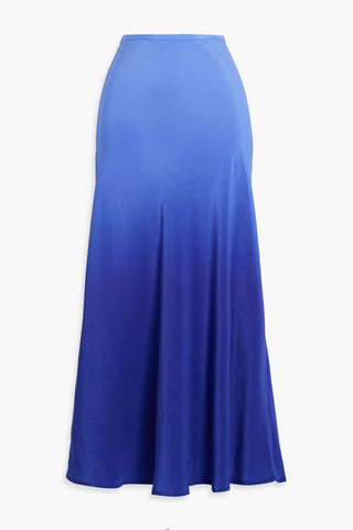 RIXO KELLY DGRAD SILK CREPE DE CHINE MIDI SKIRT - Size 14