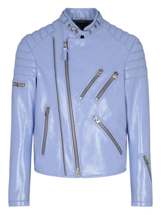 Tom Ford Shiny Leather Zip Biker Jacket
