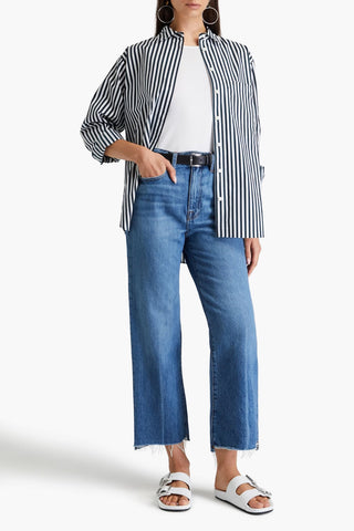 FRAME STRIPED COTTON-POPLIN SHIRT - Size S