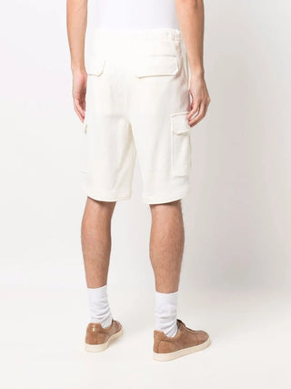 Brunello Cucinelli Off-White Cotton Blend Cargo Shorts