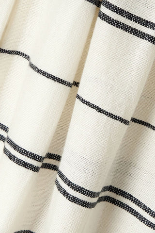 LEMLEM GETE STRIPED COTTON HALTERNECK MIDI DRESS - Size S