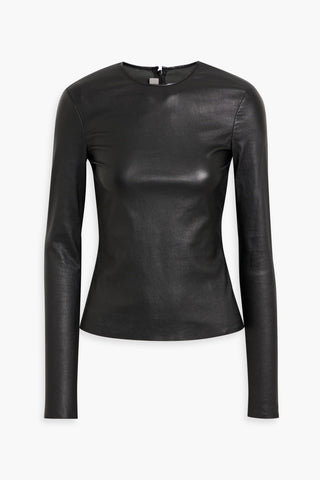 VALENTINO GARAVANI LEATHER TOP - Size 46