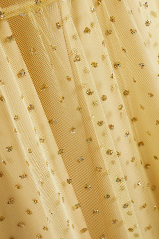 VALENTINO RUFFLED GLITTERED TULLE DRESS - Size 40