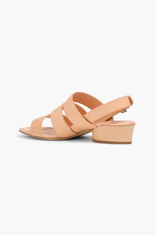 FERRAGAMO TREZZE 30 LEATHER SLINGBACK SANDALS - Size 7