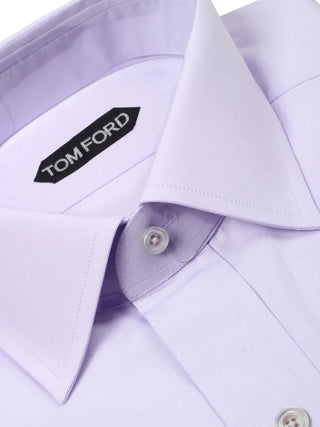 Tom Ford Lyocell & Silk Blend Point-Collar Dress Shirt Lilac