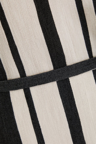 JOSEPH DALOU STRIPED GAUZE MIDI DRESS - Size 38